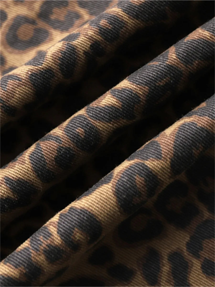 Vaquero con estampado leopardo